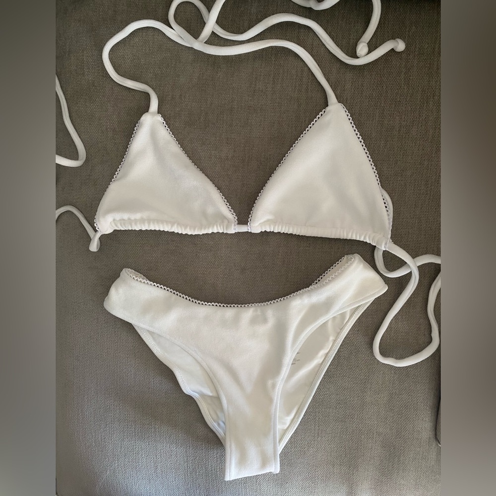 Frankie's Bikinis White Triangle Bikini